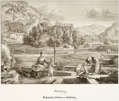 Måndag: Rosenecker Garden före Salzburg av Ferdinand Olivier