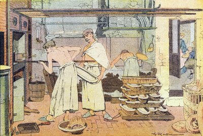 Bagaren, i barndomens bilderbok, ca 1900 (gravyr) av Ferdinand Raffin