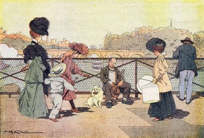 Den blinde tiggaren på konstbron i Paris, i Imagier de l