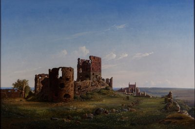 Utsikt över Hammershus slottsruin av Ferdinand Richardt