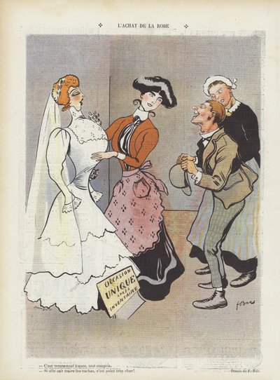 Illustration för Le Rire (färg litho) av Ferdinand Sigismund Bac