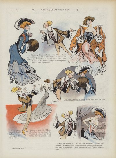 Illustration för Le Rire (färg litho) av Ferdinand Sigismund Bac