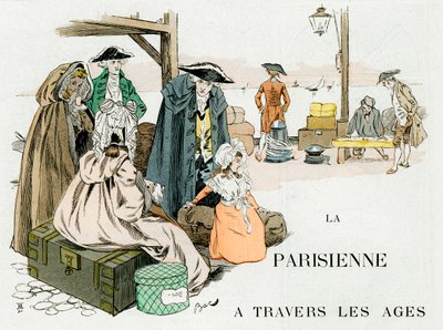 Den parisiska kvinnan genom tiderna, 1700-talet, c1880-1950. av Ferdinand Sigismund Bac