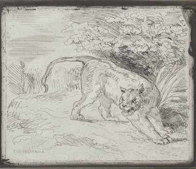 En instängd tiger, 1854. av Ferdinand Victor Eugene Delacroix