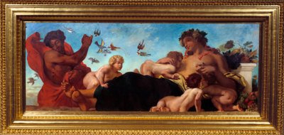 Jordbruk En mamma som ammar sina barn. Målning av Eugene Delacroix (1798-1863) av Ferdinand Victor Eugene Delacroix