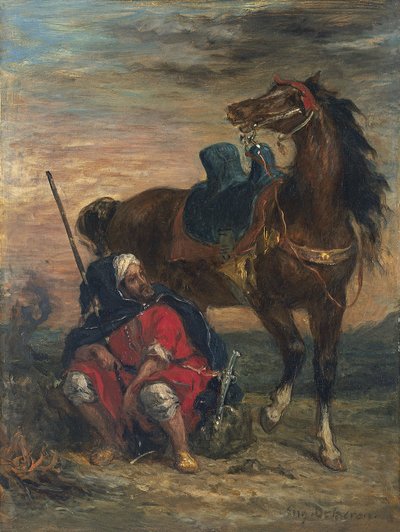 arabisk ryttare av Ferdinand Victor Eugene Delacroix