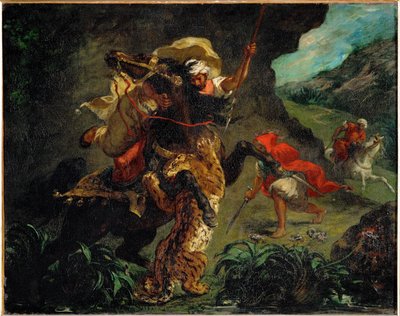 Chasse au tigre - Jakten på tigern ... av Ferdinand Victor Eugene Delacroix