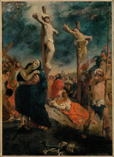Korsfästelse (målning på duk) av Ferdinand Victor Eugene Delacroix