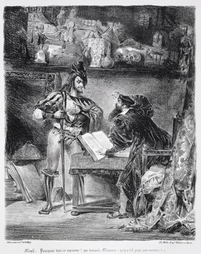 Första mötet mellan Faust och Mephistopheles: `Why all this Noise