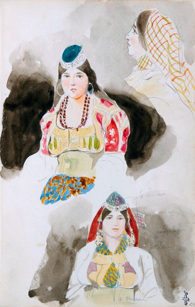 Från den marockanska skissboken, 1832 av Ferdinand Victor Eugene Delacroix