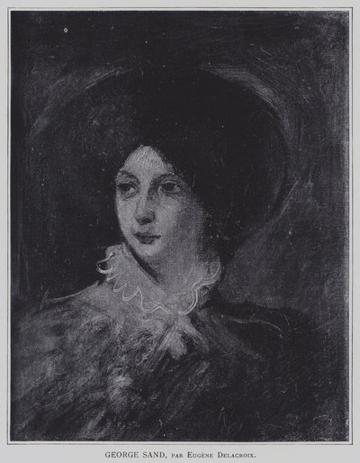 George Sand av Ferdinand Victor Eugene Delacroix
