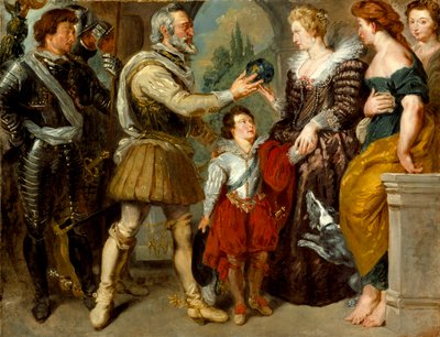 Henri IV överlåter regentskapet till Marie deMedici (efter Rubens), c.1830-4 av Ferdinand Victor Eugene Delacroix