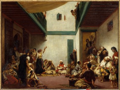 Judiskt bröllop i Marocko. Målning av Eugene Delacroix (1798-1863) av Ferdinand Victor Eugene Delacroix