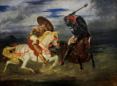 Riddare som slåss på landsbygden av Ferdinand Victor Eugene Delacroix