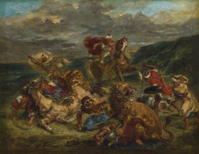Lejonjakt, 1860-61 av Ferdinand Victor Eugene Delacroix