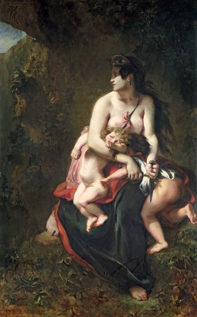Medea, 1838 av Ferdinand Victor Eugene Delacroix