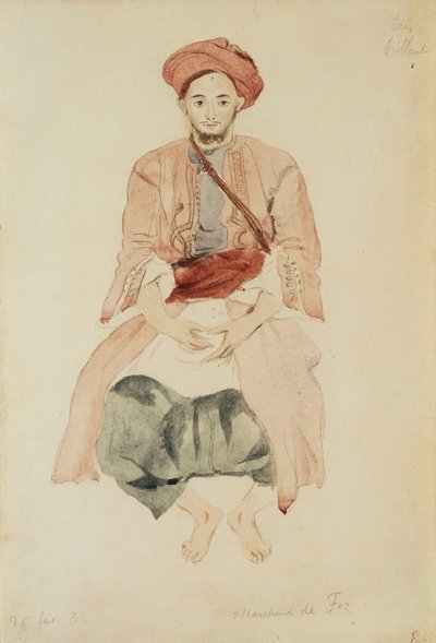 Köpman i Fez, ca 1832 av Ferdinand Victor Eugene Delacroix