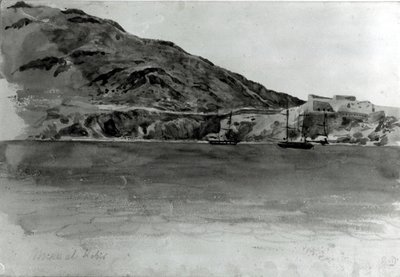 Mers El-Kebir, Algeriet (wc på papper) (bw foto) av Ferdinand Victor Eugene Delacroix