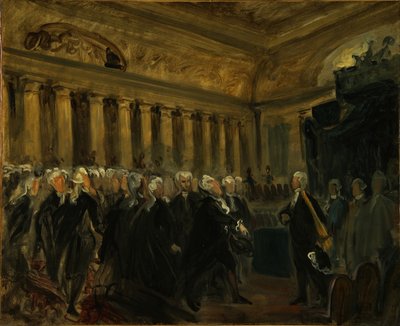 Mirabeau konfronterar markisen av Dreux-Brézé Sketch, 1831 av Ferdinand Victor Eugene Delacroix
