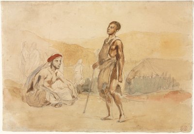 Marockaner på landsbygden, 1832. av Ferdinand Victor Eugene Delacroix