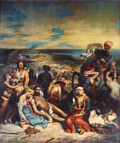 Scener från massakern på Chios av Ferdinand Victor Eugene Delacroix