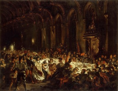 Mordet på biskopen av Liège av Ferdinand Victor Eugene Delacroix