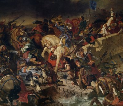 Slaget vid Taillebourg, 21 juli 1242 av Ferdinand Victor Eugene Delacroix