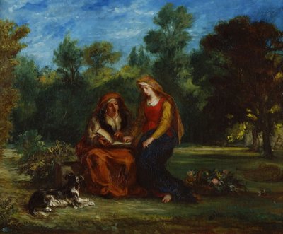 Jungfruns utbildning, 1852 av Ferdinand Victor Eugene Delacroix
