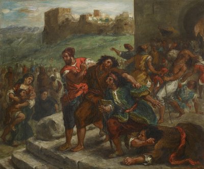 Fanatikerna i Tanger, 1857 av Ferdinand Victor Eugene Delacroix