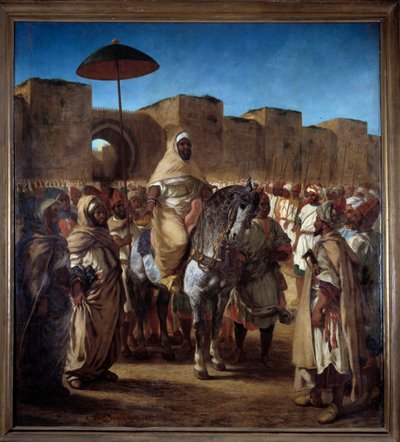 Sultanen av Marocko Muley Abd Err Rahman av Ferdinand Victor Eugene Delacroix