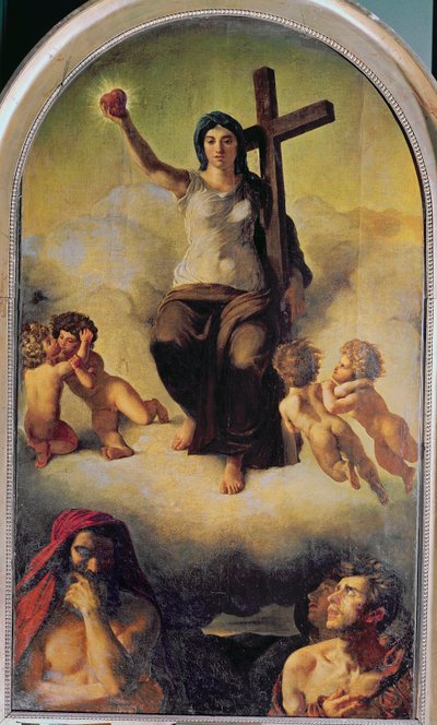 The Virgin of the Sacred Heart, 1821 av Ferdinand Victor Eugene Delacroix