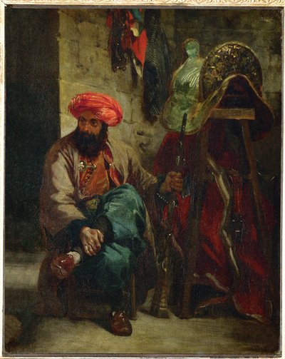 Turk med sadel ... av Ferdinand Victor Eugene Delacroix