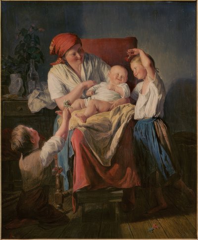 Mammas lycka av Ferdinand Waldmüller