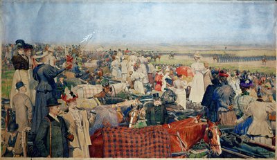 Vårparad på Schmelz, Wiens största paradplats ... (akvarell) av Ferdinand von Myrbach