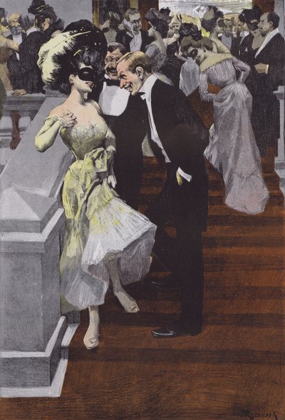 Bal Pare (färg litho) av Ferdinand von Reznicek