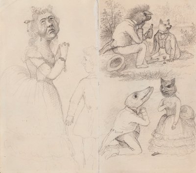 Karikatyrer av Ferdinand von Wright