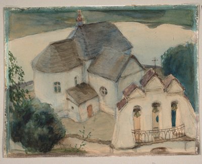 Kyrka i Wiszniew av Ferdynand Ruszczyc