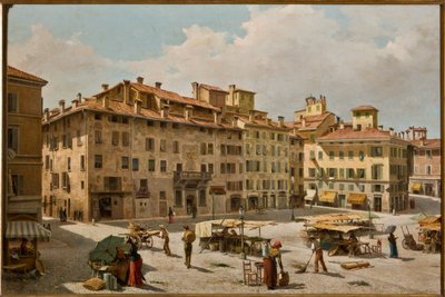 Piazza Grande i Modena (olja på duk) av Fermo Forti