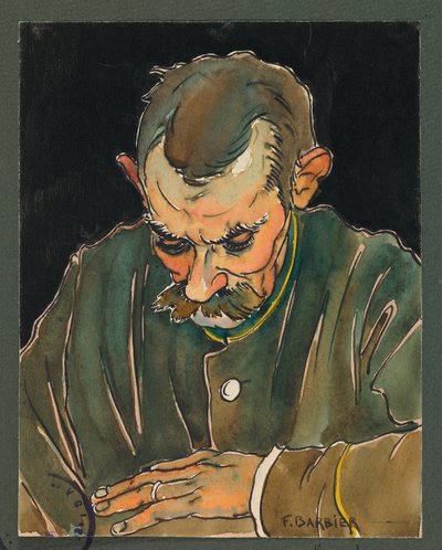 Phongeron läser sin frus brev, Gustrow av Fernand Barbier