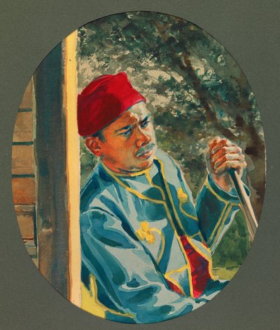 Pimero, algerisk skärmytslare, Gustrow av Fernand Barbier