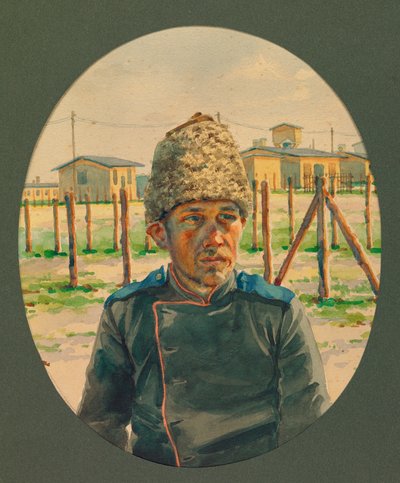 Porträtt av en rysk artillerist som lämnar sjukhuset, Gustrow av Fernand Barbier