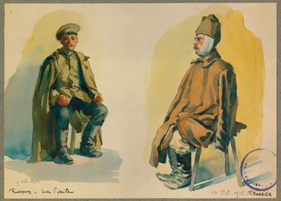 Porträtt av rysk fånge av Fernand Barbier