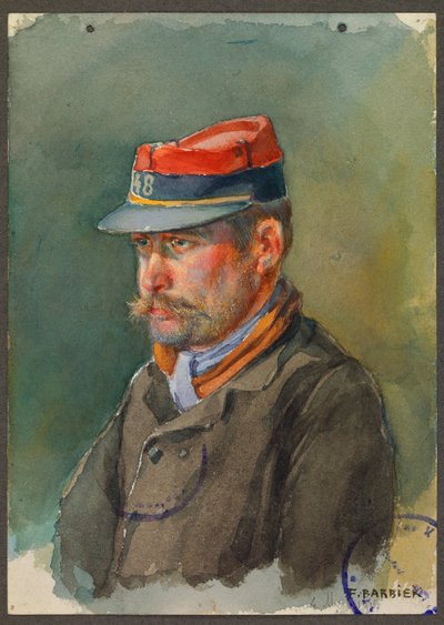 Sergeant Lecacheux från 48:e territorialregementet, Gustrow av Fernand Barbier