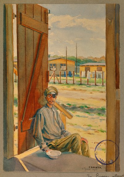 porträtt av en rysk fånge, Gustrow av Fernand Barbier
