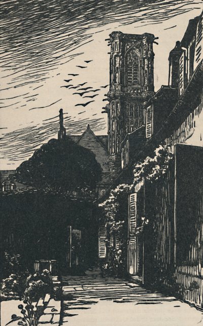 Nevers - katedraltornet, 1919 av Fernand Chalandre