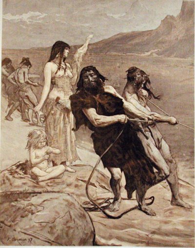 Fiske vid sjön av Fernand Cormon
