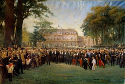 Mottagning av Frankrikes borgmästare på Elysee den 22 september av Fernand Cormon