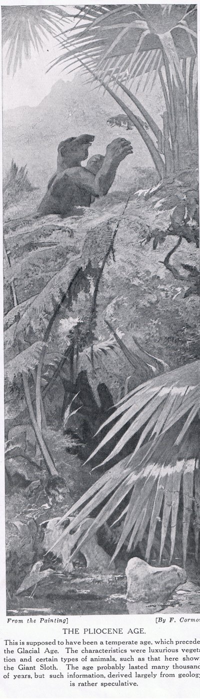 Pliocenåldern, illustration från "Hutchinson