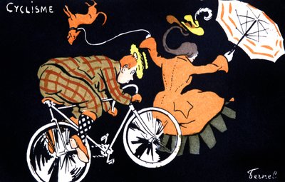 Cykling, ca 1910-20 (vykort) av Fernand Fernel