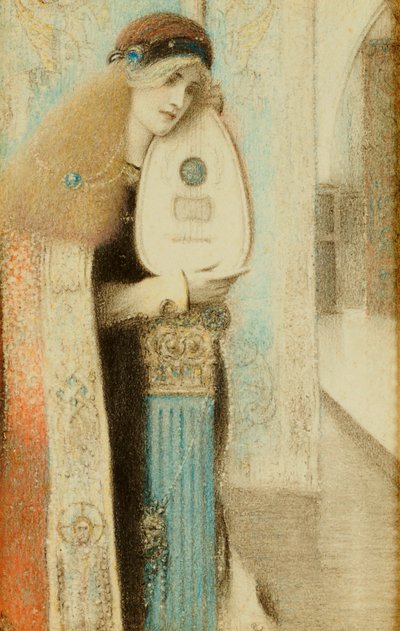 En musiker, ca 1899 av Fernand Khnopff